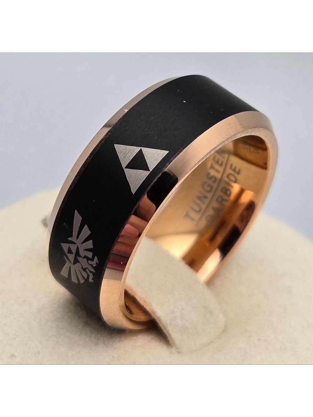 Tungsten Carbide Wedding Band The Legend of Zelda “Cloud Dancer” Size 7